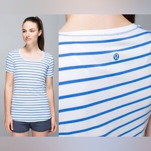 Lululemon Deauville Stripe Pipe Dream Blue White